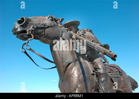 Statue of Buffalo Bill Cody shooting a buffalo in Oakley Kansas and is a  destination in the mid-west of the USA America US - Hero to some Stock  Photo - Alamy