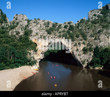 Pont D Arc [River Ardeche] [Rhone Alpes] France Stock Photo