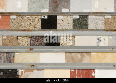 Different types of Carrara marble, Italy Stock Photo