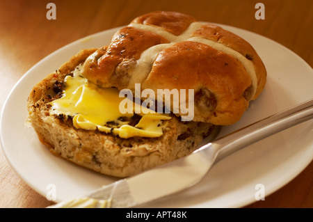 Hot Cross Bun Stock Photo