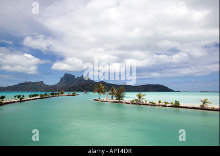Ferry channel at Bora Bora airport French Polynesia Stock Photo