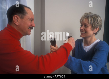 Toasting with Wine Stock Photo