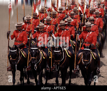 CA - ALBERTA: Royal Canadian Mounted Police at the Calgary Stampede Stock Photo