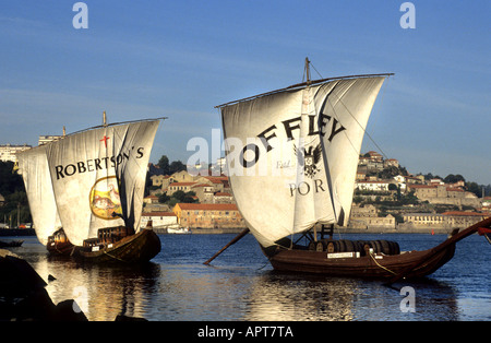 Offley Porto Portugal Portuguese Port vintage winery Douro  cask barrel cellar Stock Photo