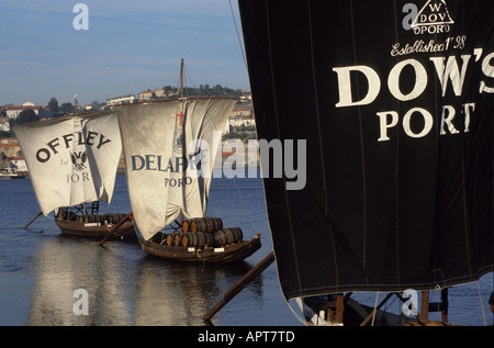 Dow Porto Portugal Portuguese Port vintage winery Douro  cask barrel cellar Stock Photo