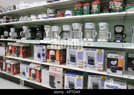 North Miami Beach Florida,Kmart,coffeemaker,coffee maker,display case sale,prices,pricing,market,currency,money,advertise,spending,special FL102904000 Stock Photo