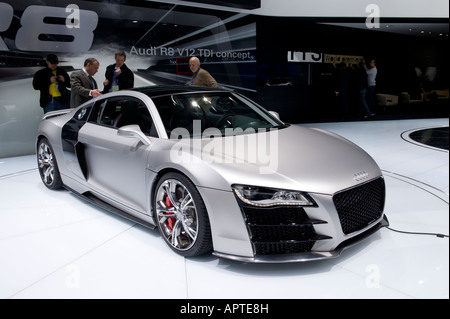 Audi R8 V12 TDI concept car at the 2008 North American International Auto Show in Detroit Michigan USA Stock Photo