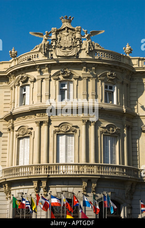 The Neo Baroque Palácio de Linares or Casa de América cultural centre which showcases Latin American art Madrid Spain Stock Photo