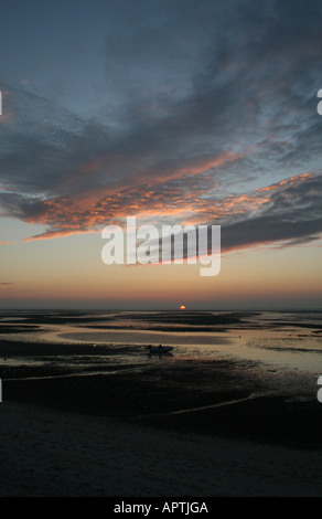 Dramatic sunset clouds on the Brewster flats Stock Photo