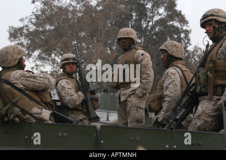 East Afghanistan January 2005 US Army troops based at Khost .Soldiers on patrol. Stock Photo
