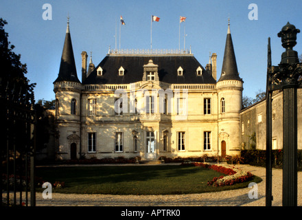 Chateau Medoc Bordeaux Vineyard  Margaux Palmer Stock Photo