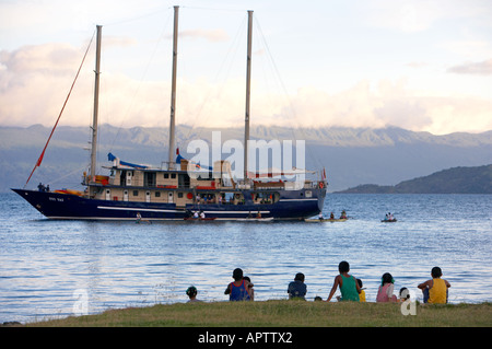 Tui Tai Adventure Cruises Fiji Islands Kioa Island Stock Photo