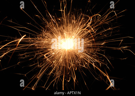 Sparks From a Firework Stock Photo