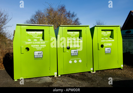 Clothes Recycling Bank Stock Photo