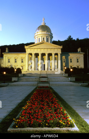 Vermont,New England,The Green Mountain State,Montpelier,State Capitol building,Renaissance Revival,built 1859,Greek Revival portico built 1836,VT005 Stock Photo