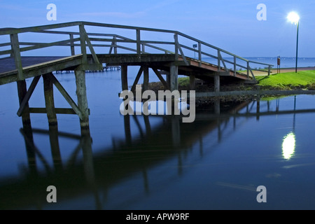 gangplank at Steinhuder Meer, Germany, Lower Saxony Stock Photo