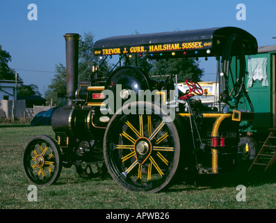 Traction engine; made by John Fowler Company Ltd., of Leeds, England, UK. Stock Photo