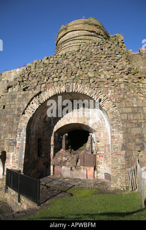 Furnace at Blaenavon Iron Works in Gwent, South East Wales. Stock Photo