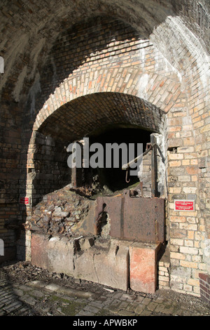 Furnace at Blaenavon Iron Works in Gwent, South East Wales Stock Photo