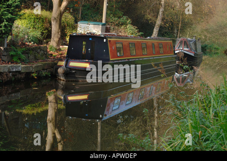 Narrow Boat On The Cauldon Canal Stock Photo