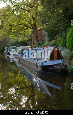 Narrow Boat On The Cauldon Canal Stock Photo