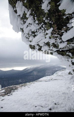 Appalachian Trail Rime ice covers the summit of Mount Garfield during ...