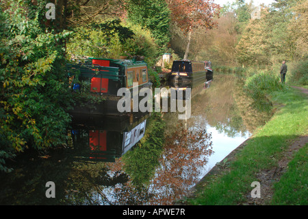 Narrow Boat On The Cauldon Canal Stock Photo