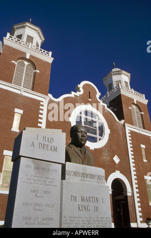 Dr M L King Jr bust Brown Chapel in Selma Alabama USA Stock Photo