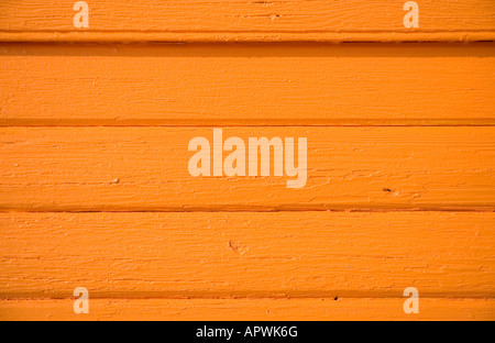 Close up of orange wooden trim Stock Photo