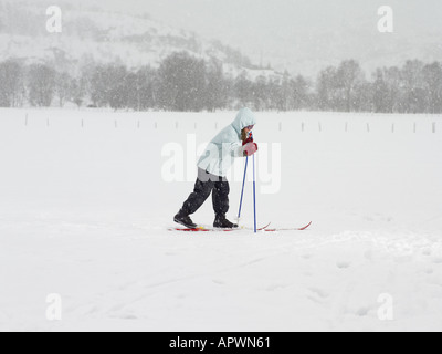 Girl on skis Stock Photo - Alamy