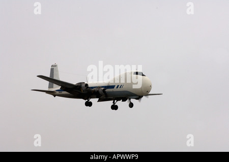 cargo plane landing in the Inupiat village of Kaktovik Barter Island 1002 coastal plain Arctic National Wildlife Refuge Alaska Stock Photo