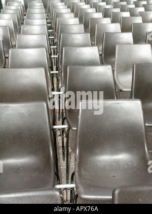 row of empty chairs Stock Photo