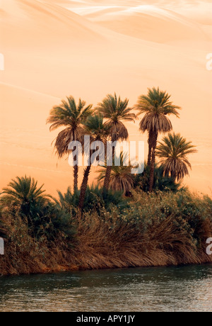 Ubari Lakes, Sahara Desert, Libya, north Africa. Stock Photo