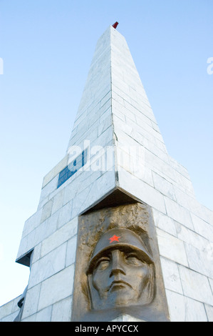 Soviet World War 2 memorial in the village of Lysogorskaya in the North Caucasus region of Southwestern Russia Stock Photo