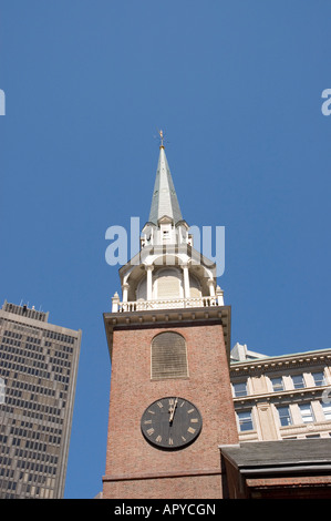 The Old Meeting Place on Washington Street in Boston Massachusetts Stock Photo