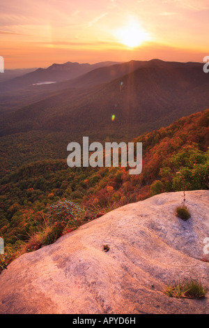 Sunset, Caesars Head State Park, Cleveland, South Carolina, USA Stock Photo