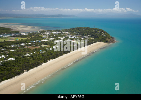 Four Mile Beach Port Douglas near Cairns North Queensland Australia aerial Stock Photo
