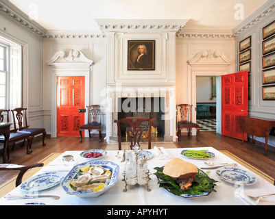 Dining Room, Historic Carlyle House, Alexandria, Virginia, USA Stock ...