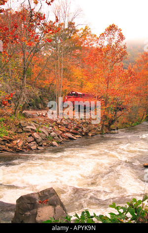 Great Smoky Mountain Railroad, Nantahala Gorge, North Carolina, USA Stock Photo