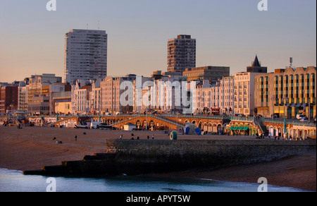 Brighton Seafront viewed from Brighton Palace Pier. Picture by Jim Holden. Stock Photo