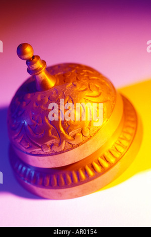 Brass hotel desk bell Stock Photo