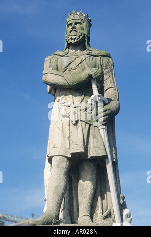 King Robert the Bruce statue Stirling Castle Scotland history monument historical Stock Photo