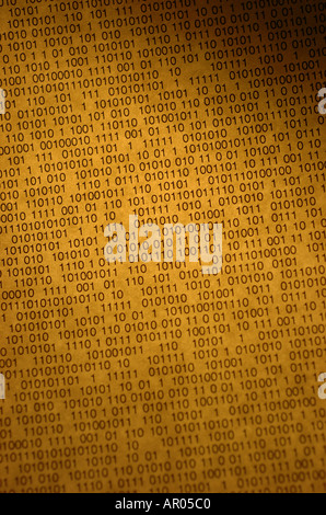 Digital information binary code with dramatic lighting Stock Photo