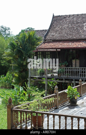 Traditional wooden Malay house in Terengganu,Malaysia. Stock Photo