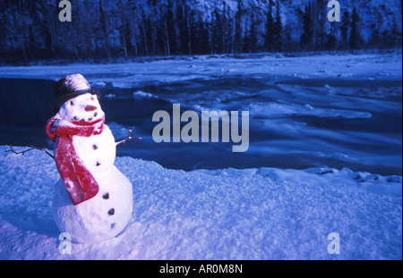 Melting Snowman in spring time Southcentral Alaska Stock Photo - Alamy