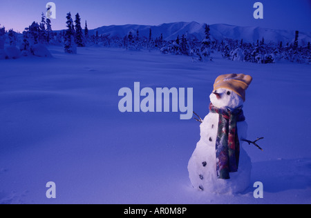 Melting Snowman in spring time Southcentral Alaska Stock Photo - Alamy