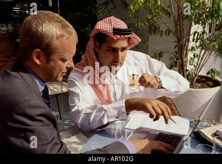 Businessmen at the cafe Stock Photo