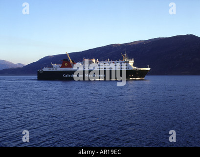 dh Loch Broom ULLAPOOL ROSS CROMARTY Isle of Lewis Caledonian MacBrayne ferry departing scotland transport Stock Photo