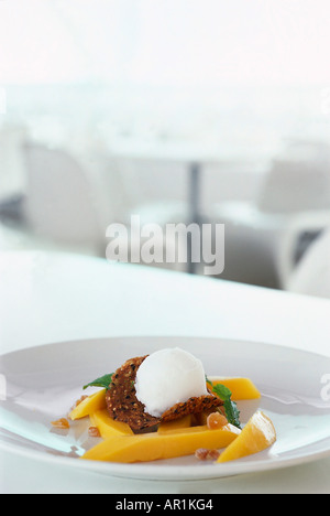 Dessert, Blue Elephant, Restaurant & Cooking School, Bangkok, Thailand Stock Photo