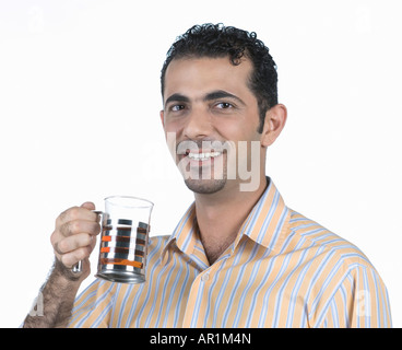 Man drinking tea Stock Photo